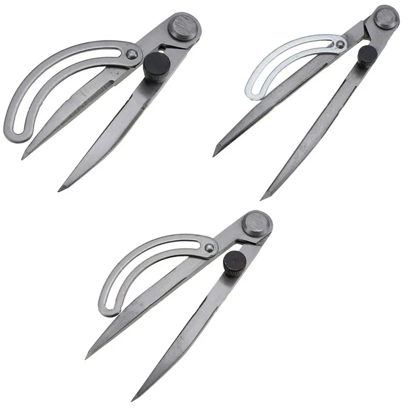 Lychee Spacing Compass Adjustable Leather Craft Rotating Tool Scriber DIY Edge Creaser Stitch Wing Divider Cross Line Compasses