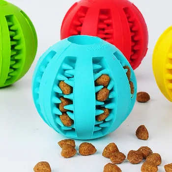 

Dog Toy Ball Treat Toys for Puppy,Nontoxic Toothy Dog Toy Ball IQ Training Ball for Pet Tooth Cleaning