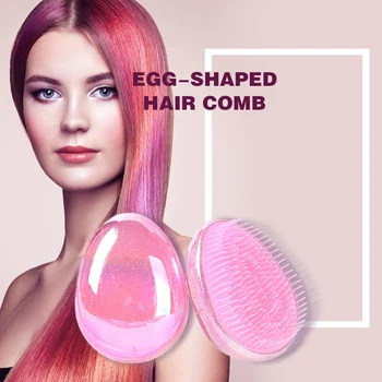 

Mini Magic Massage Comb Hair Brush Anti-static Smoothing Salon Hair Styling Tool Egg Round Shape Professional Hair Care Brush