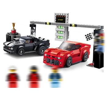 

75874 454pcs technic speed champions camaro drag race 78115 building block 3 figures Toys For Children