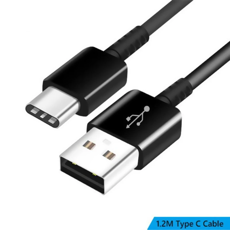 USB C для samsung S8 S9 plus Оригинальное быстрое зарядное устройство 1,2 м usb type C Kabel дорожный адаптер ЕС/США Note8 S9 S8 C5 c7 C9 pro устройства - Тип штекера: 1.2M Type C Cable