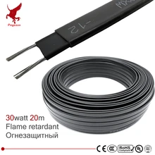 20 м 220 В огнеупорный Тип нагревательный кабель W = 12 мм саморегулирующийся температура водопровод защита крыша дезаминка нагревательный кабель