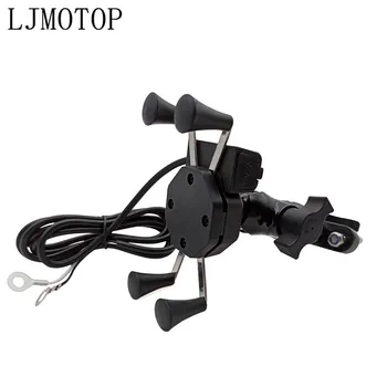 

For BMW R1200GS R1200 GS/RT/SE/S/ST Adventure S1000RR Motorcycle Phone Bracket Handlebar Holder With USB Any Smartphone GPS