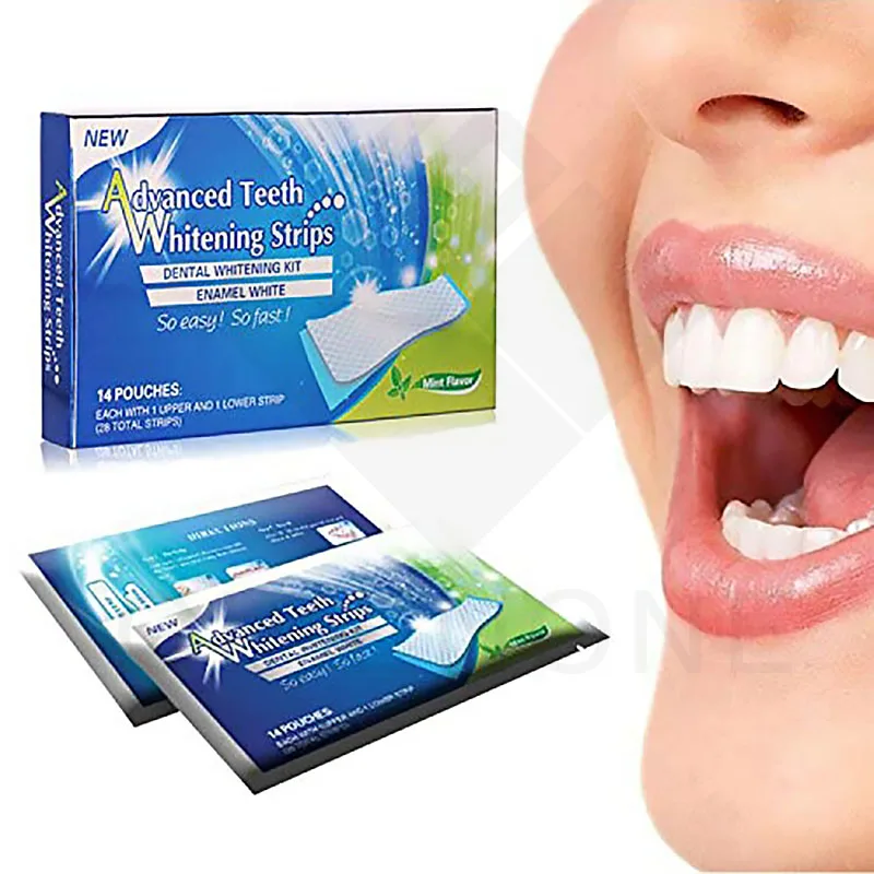

3pcs / 5pcs Tooth Whitening Strips Oral Hygiene Care Decontamination Cleaning Dual Elastic Non Sensitive Tooth Whitening Strips