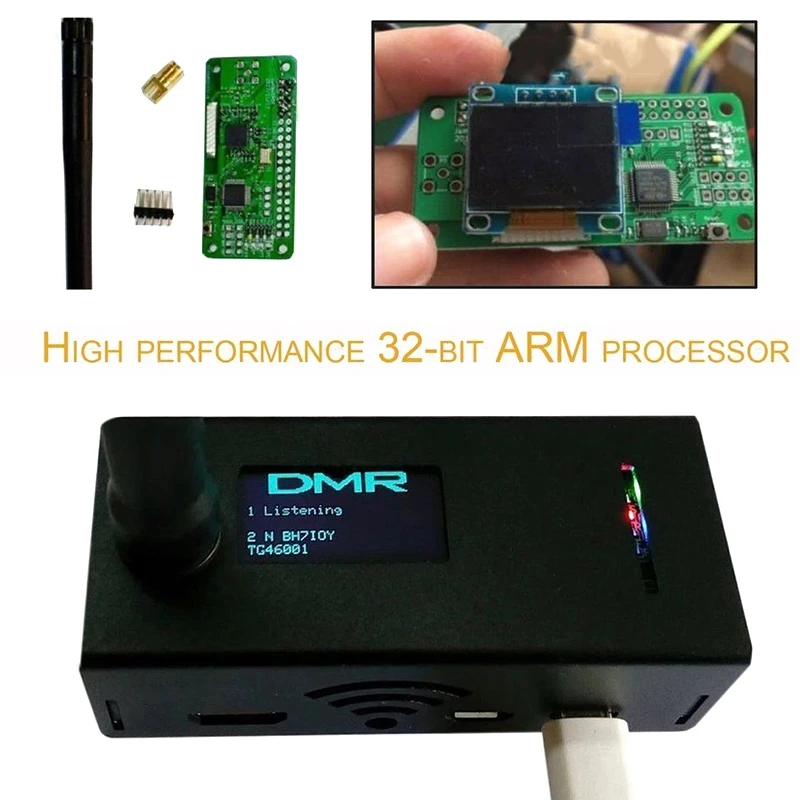 Jumbospot MMDVM Поддержка точки доступа P25 DMR YSF+ для Raspberry Pi+ OLED+ антенна+ черный чехол+ 16G TF карта готов к QSO