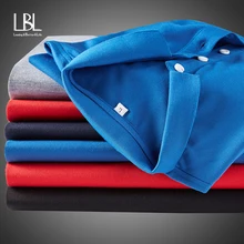 Брендовая одежда, мужская рубашка поло с коротким рукавом, мужская хлопковая однотонная Повседневная рубашка поло, Мужская брендовая Модная приталенная рубашка поло, S-3XL