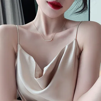 

South Korea Dongdaemun Pearl Necklace Female Non-mainstream Sense of Design Choker Online Celebrity Simple Elegant New Style Nec