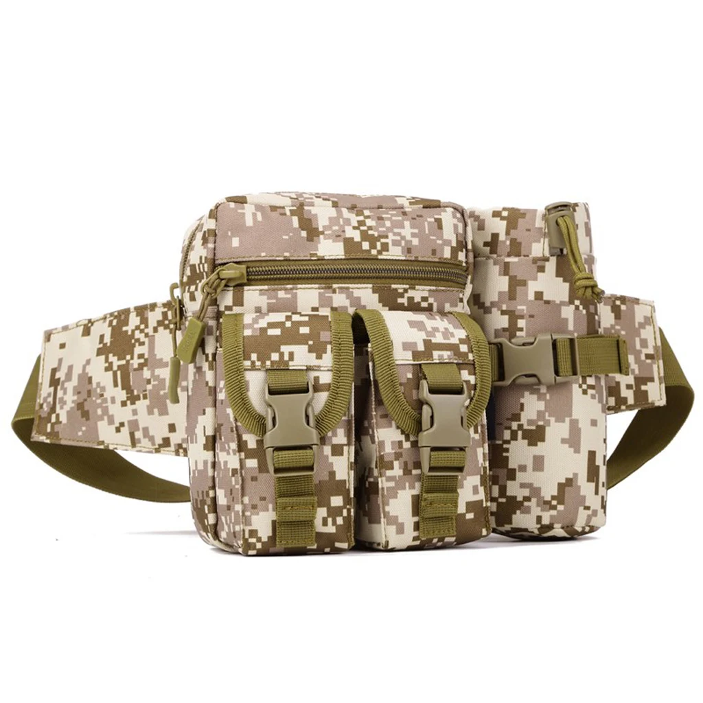 Outdoor Bags Outdoor Camo Gear Waist Fanny Pack Mens Tactical Hunt Camp Hiking Bottle Bag 