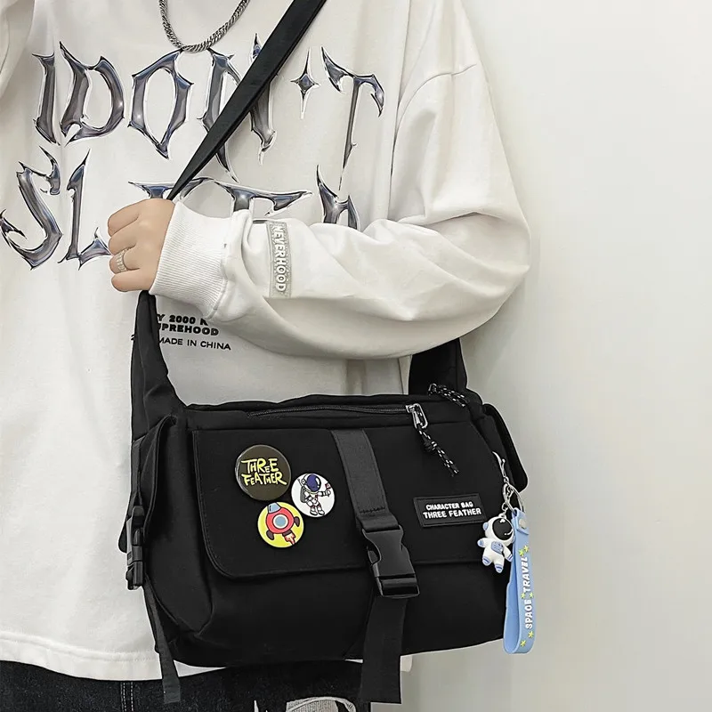 Ins Messenger Bag Female Fashion Brand Couple Largecapacity Tooling