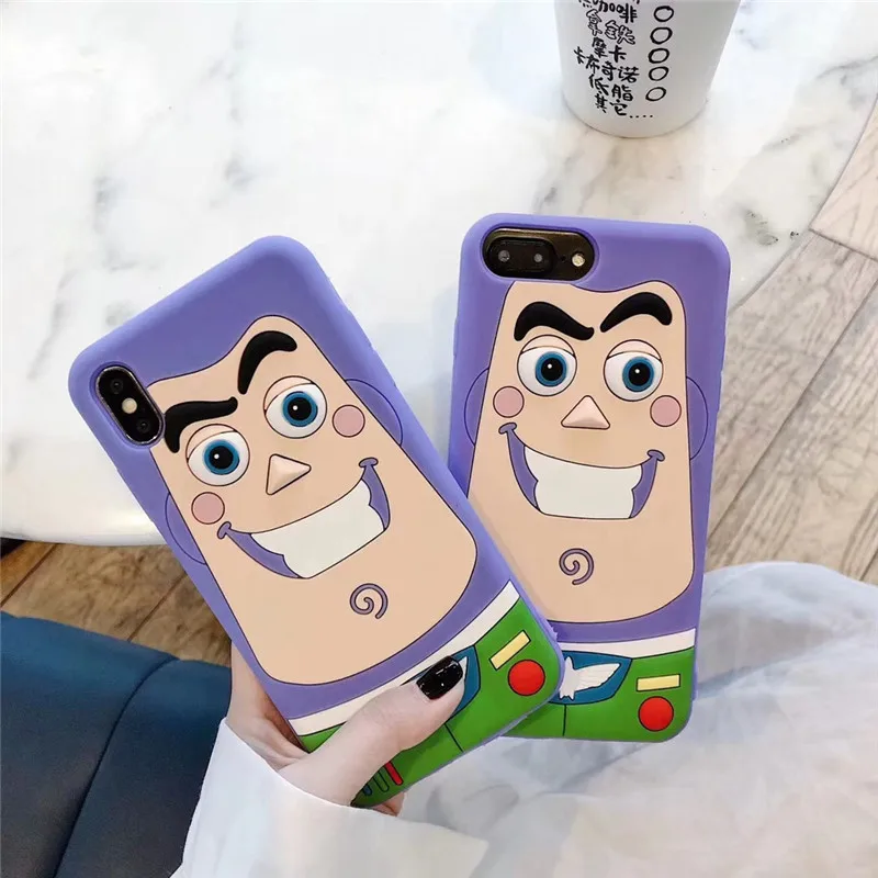 

Buzz Lightyear Toy Story Silicone Case For iphone X XR XS MAX 3D Cartoon Cute Phone Cover For iphone 7 8 6 6S Plus