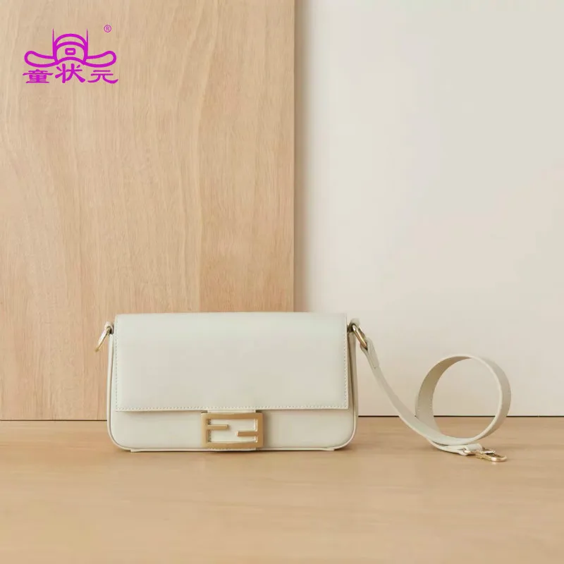 

Bag Buang 2020 Genuine Leather Women's Bag Temperament Small Shoulder Bag High Texture Vintage Underarm Bag