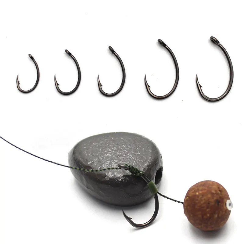 30PCSHookPTFECoatedBarbedHookCarpFishingCarpFishingYNHook