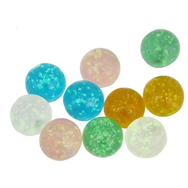 10Pcs Children Toys Luminous Glass Ball 16mm Cream Console Game Pinball Machine Cattle Small Marbles Pat Toys 3