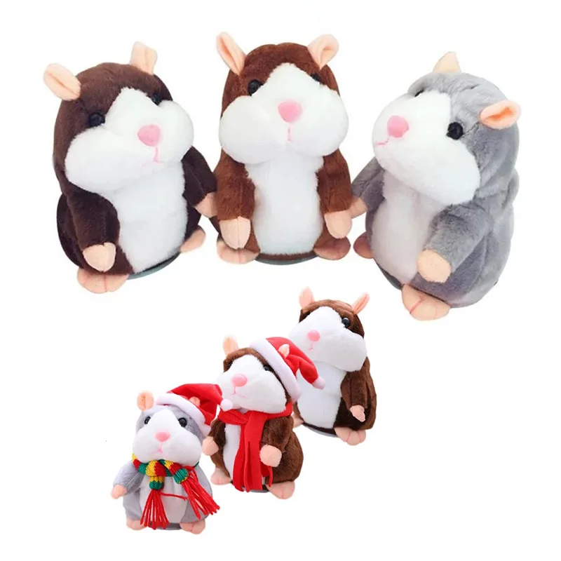 Muñeco de peluche de hámster parlante Falante, ratón, mascota, grabación de sonido, educativo, muñecos de peluche, 15cm
