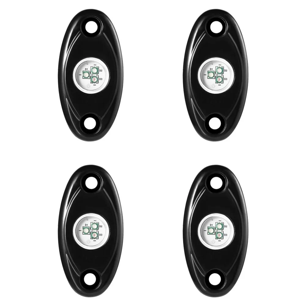 8/4 шт. PODS водонепроницаемый 9 Вт 12 в Bluetooth управление RGB Авто Украшение Рок свет Многофункциональный индикатор