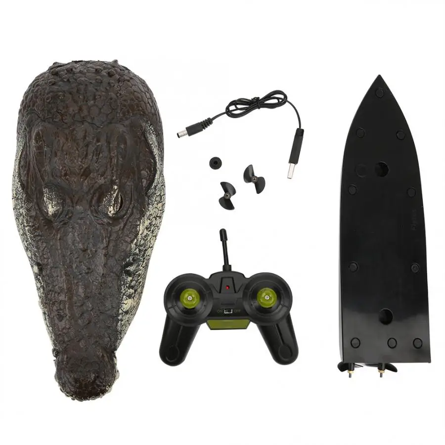 

Hot Flytec V005 RC Boat 2.4G Remote Control Electric Simulation Crocodilian Head Boat Toy for Kids Adult RC Ship