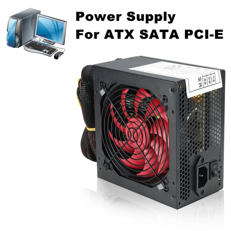 Штепсельная вилка ЕС 800 Вт для Intel Amd Pc 12 В Atx Pc блок питания Sli Pci-E 12 см вентилятор компьютерный блок питания для Btc