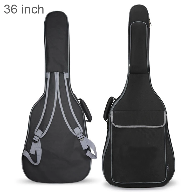 

36 Inch Oxford Fabric Guitar Case Gig Bags Double Straps Padded 10mm Cotton Soft Waterproof Backpack