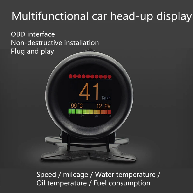 Ancel A205 Head Up дисплей HUD Автомобильный цифровой датчик температуры измеритель скорости напряжения Сигнализация Вода Авто Вождение компьютер
