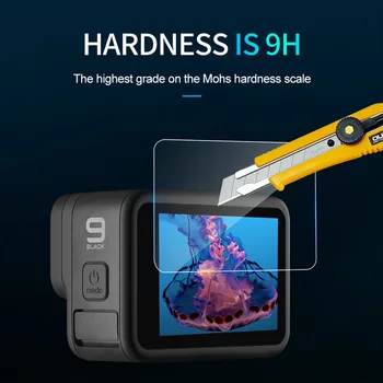 

Tempered Glass Films For GoPro Hero 9 Black Front&Back Screen+Lens Protection For GoPro Hero9 Action Camera Accessories