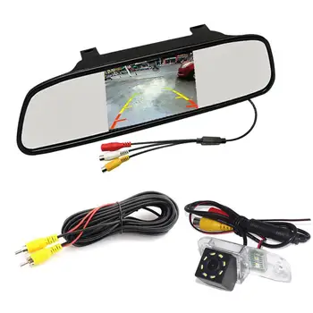 

Car 4.3 inch TFT in-Mirror Monitor and LED Adjustable Angle Rear View Camera for Volvo S40 S40L V50 S60 S60L XC60 S80 S80L XC60