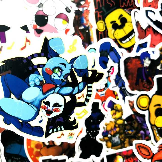 10/50pcs/pack Fnaf Stickers Cartoon Anime Game Security Breach For Luggage  Skateboard Laptop Graffiti Fan Gift Phone Car Sticker - Sticker - AliExpress