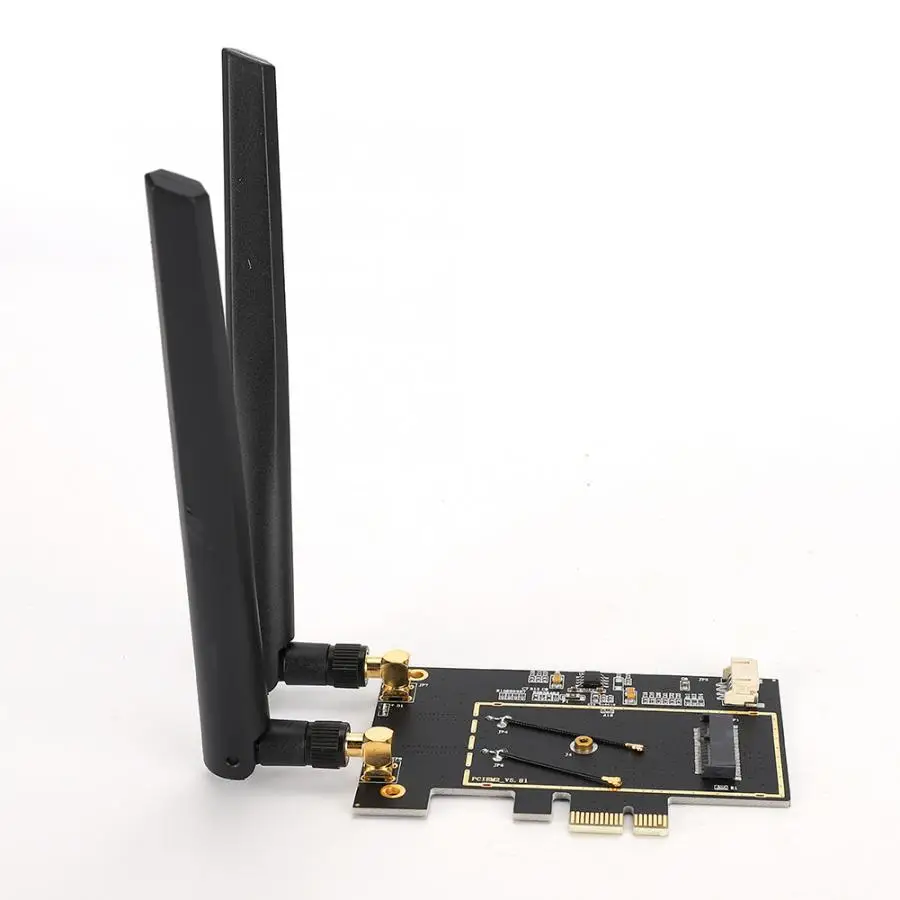 M.2 NGFF к PCI E 1X Настольный WIFI WLAN адаптер Сетевая карта конвертер для 8260 7265 1535|Сетевые
