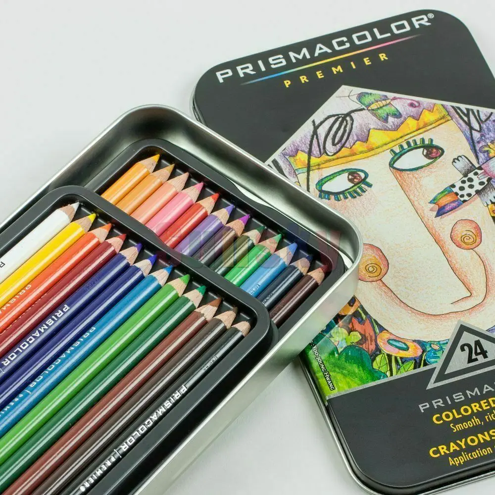 Prismacolor Premier Soft Core Colored Pencils 24count Colors Artist Quality  3597t + Prismacolor Sharpener! - Wooden Colored Pencils - AliExpress
