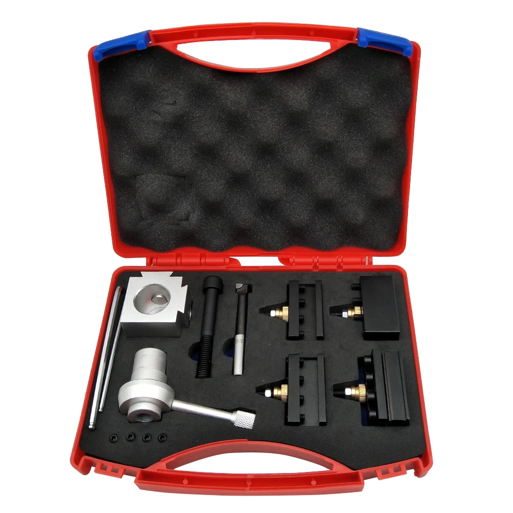 

Tool Post Set Accessary Multifid Aluminum Holder Lathe Tooling Wrench Mini Boring Bar Turning Facing Stand Quick Change Cutter