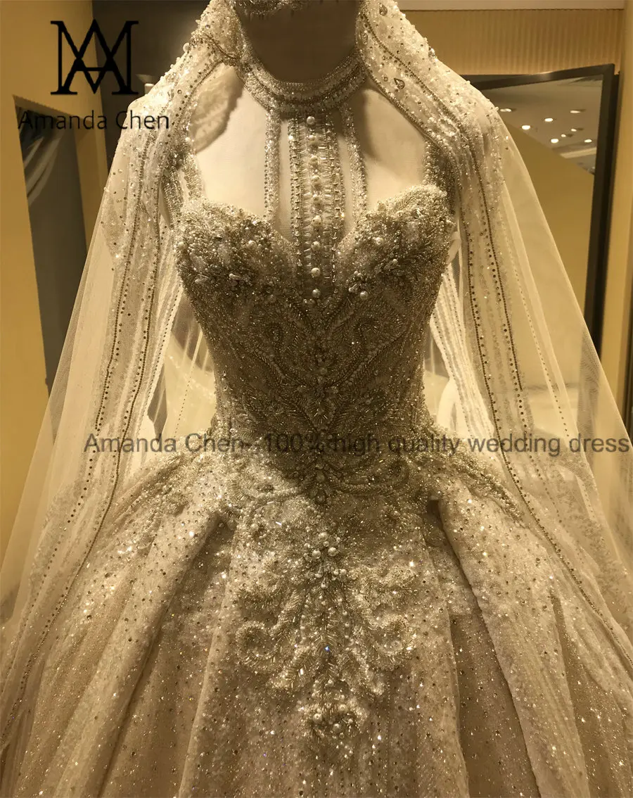 Robe soiree Дубай роскошное блестящее свадебное платье с хрустальными бусинами