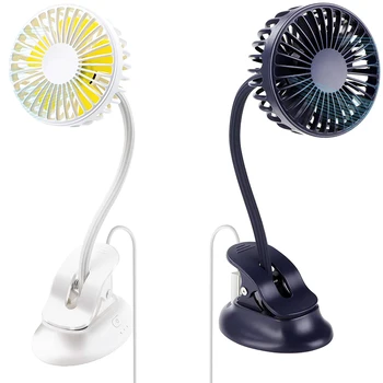 

Portable Mini Clip Stroller Fan,3 Speeds Settings,Flexible Bendable Usb Rechargeable Battery Operated Quiet Desk Fan For Home,Of