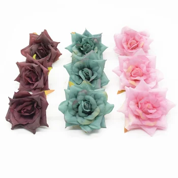 

8CM Artificial roses Christmas decorations home Wedding holiday supplies Indoor furnishings Diy Scrapbooking decorative flowers