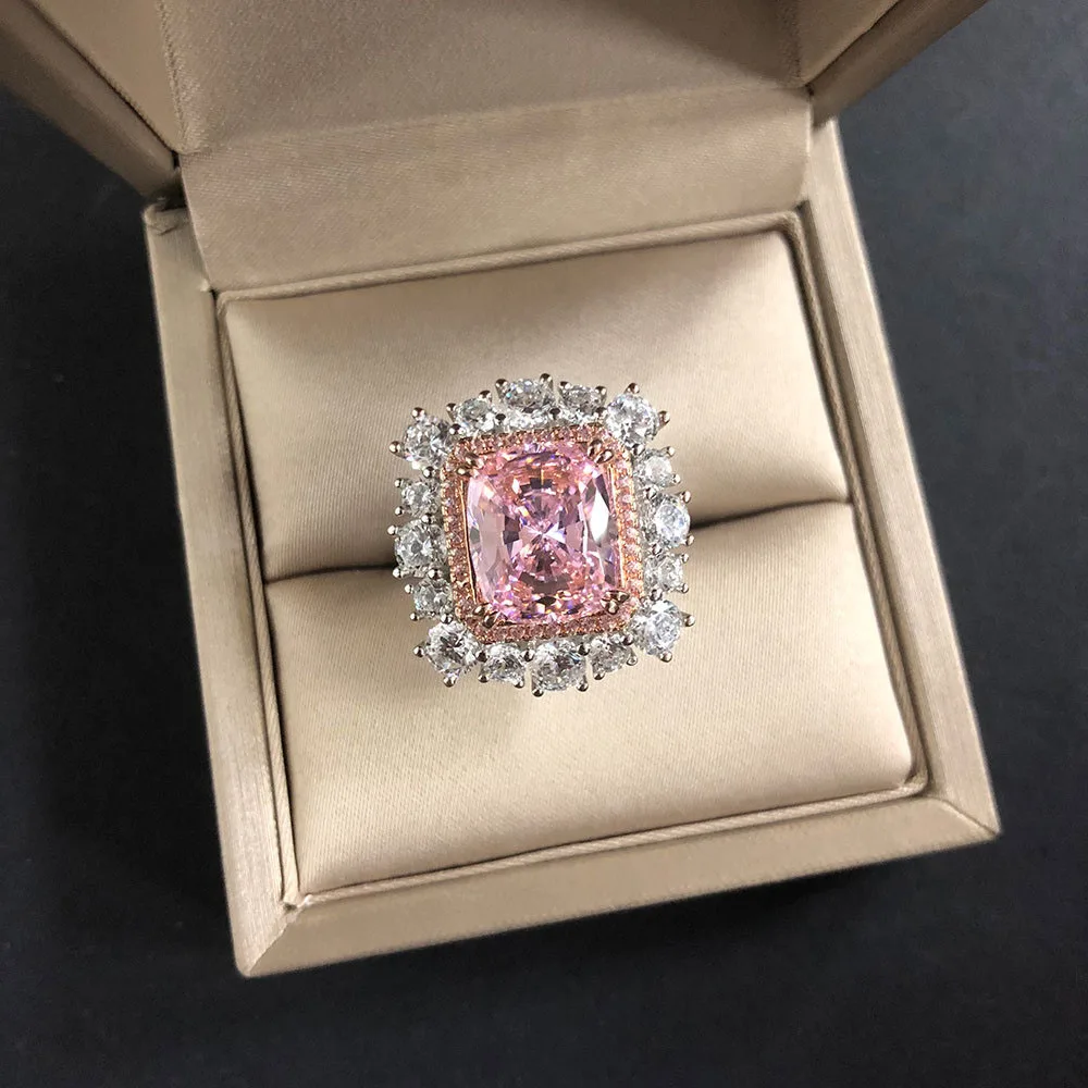 Твердые 925 стерлингового серебра 11ct кварцевые бирюзовые Свадебные Enagement