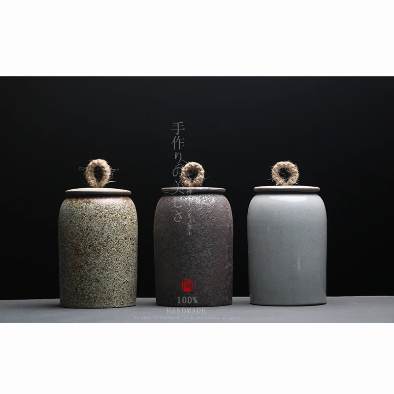 Household Ceramic Sealable Tea Cans Kitchen Condiment Distribution Cans Dried Fruit Candy Storage Home Decoration Ornaments tea tin box tea canister ceramic storage jar