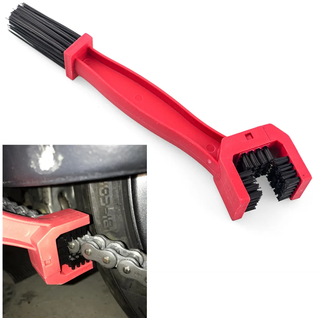 

1pc Red Plastic Cycling Motorcycle Bicycle Chain Clean Brush Gear Grunge Brush Cleaner Outdoor Cleaner Scrubber bisiklet Tools