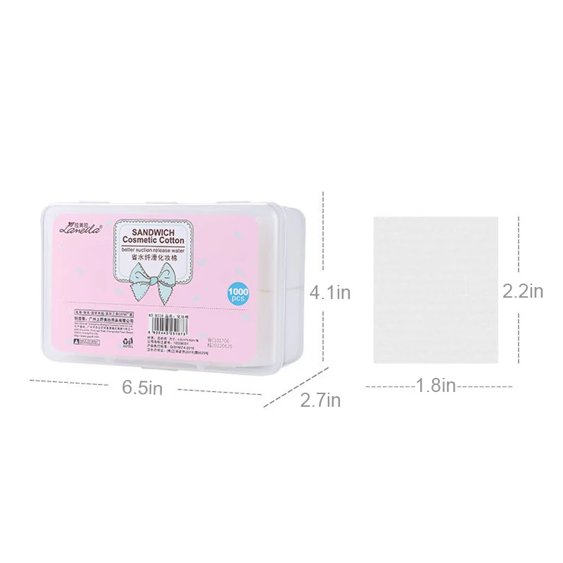 Disposable Makeup Cotton Wipes Soft Makeup Remover Pads Ultrathin Facial Cleansing Paper Wipe Make Up Tool 1000Pcs/Set makeup cotton pads