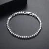 LUOTEEMI Bezel Setting Round CZ Tennis Bracelet Delicate Cubic Zirconia Minimalism Charm CZ Bracelets for Women Party Jewelry 5