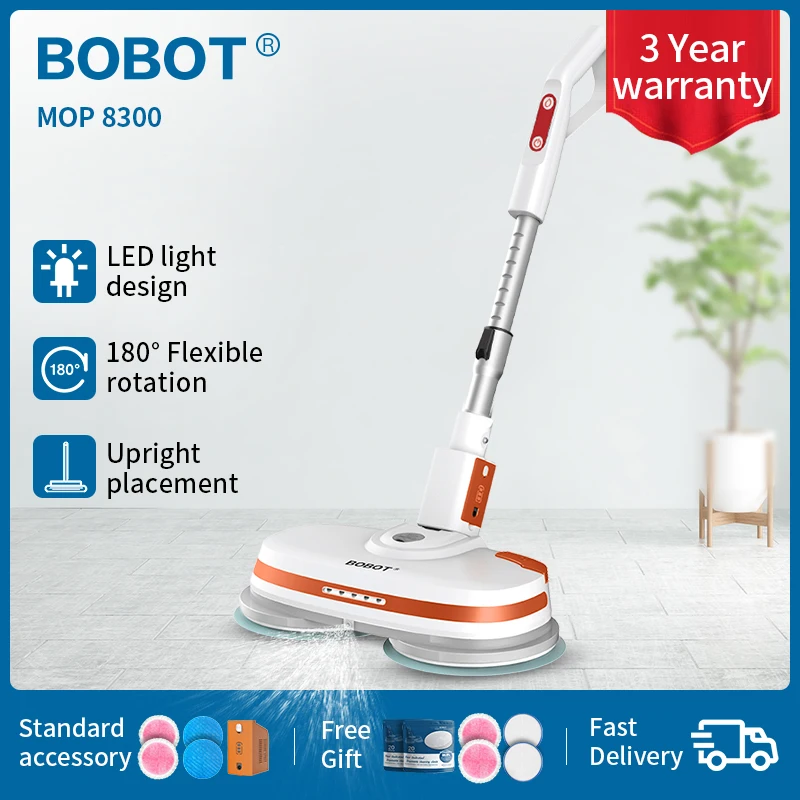 Электрическая Швабра BOBOT 8300 беспроводная ручная швабра с распылителем