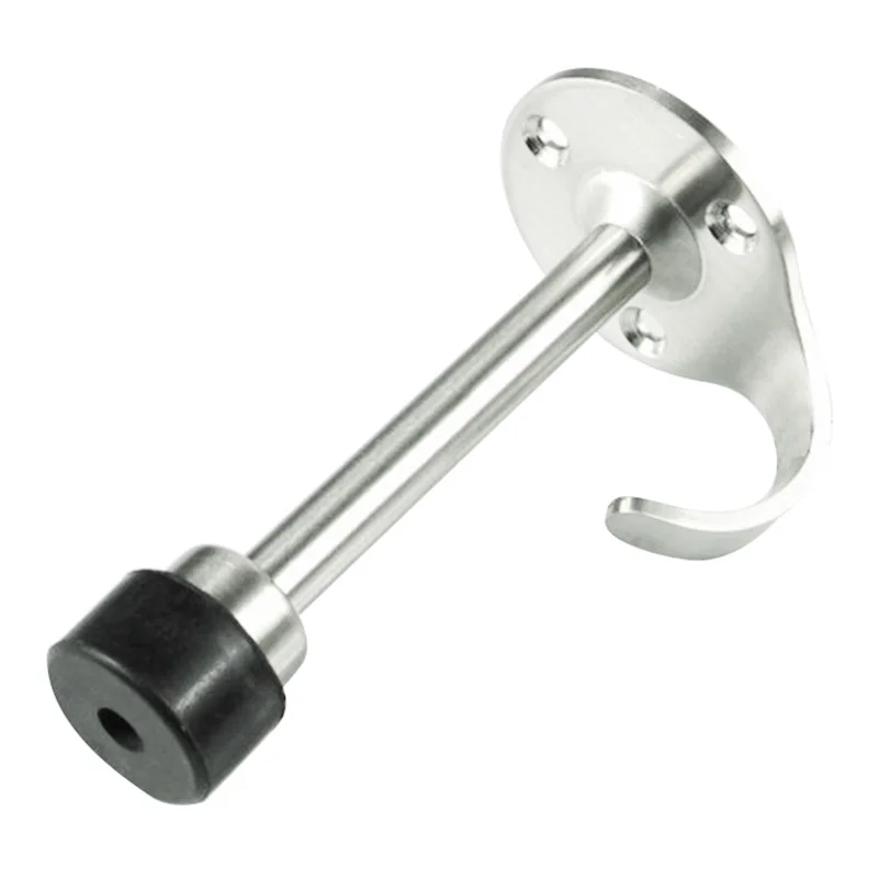 New 304 Stainless Steel Brushed Bathroom Hook Style Wall Mounted Door Stopper Holder