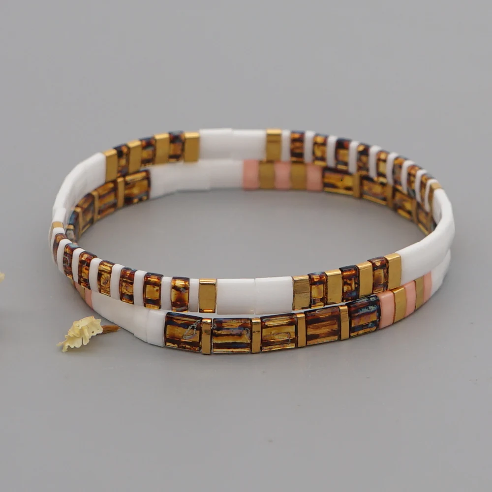 Go2boho Miyuki Armbänder für Frauen Schmuck Trendy Perlen Schmuck Japanische Tila Perle Strand Pulseras Stretch-Armband Großhandel