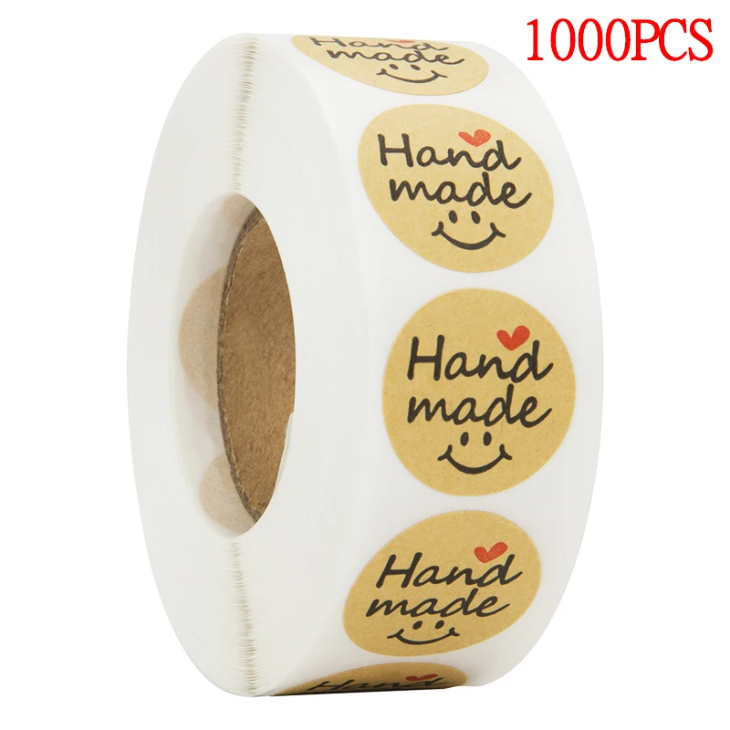 

Handmade Stickers for Package Seal Labels Birthday Party Decoration Wedding Decoration for Weddings Roll Sticker 1inch 500pcs