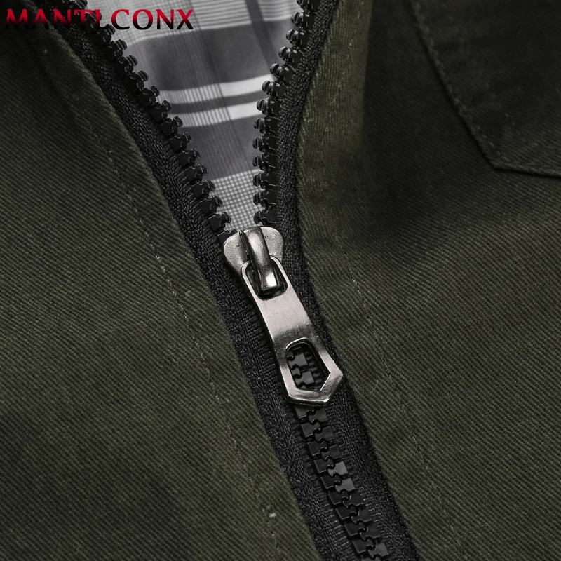 MANTLCONX, осенняя мужская хлопковая куртка-бомбер, мужская повседневная однотонная куртка-пилот на молнии с воротником-стойкой, мужское пальто, Мужская осенняя куртка