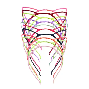 

10pcs Cute Cat Ear Headband Hair Hoop Headpiece for Party Daily Hairstyle Decoration