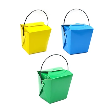 

[40PCS]Color kraft paper packaging box Oilproof and waterproof Disposable food containers