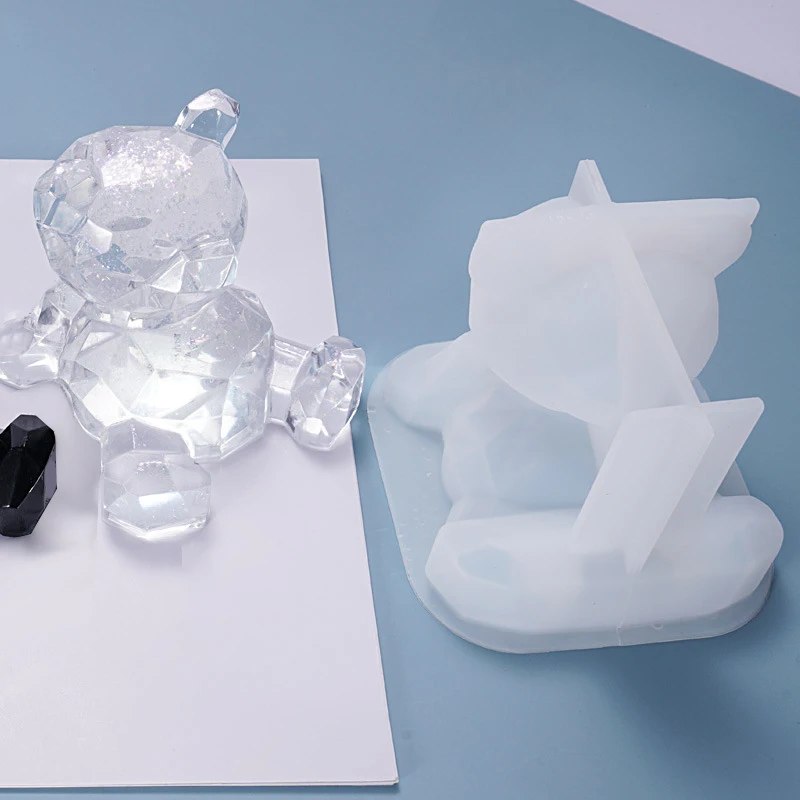 Акция! DIY эпоксидная смола форма 3D геометрический медведь мобильный телефон