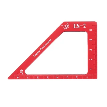 

45 90 Degree Scribing Tool Carpenter Marking Angle Ruler Aluminum Alloy Protractor For Woodworking Home High Accuracy Portable