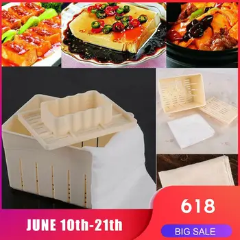 

Tofu Box Mould DIY Plastic Homemade Tofu Maker Press Mold Kit Soy Pressing Mould With Cheese Cuisine