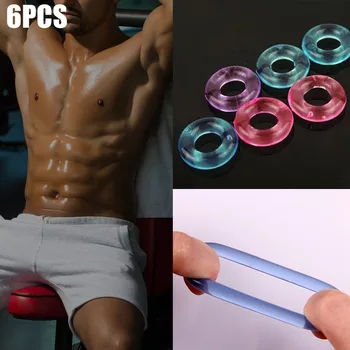 6pcs Men's Cock Ring Sets Sex Toys For Men Penile Ring Silicone Jelly Cockring Penis Lasting Ring Sex Delayed Cock Sex Products 2
