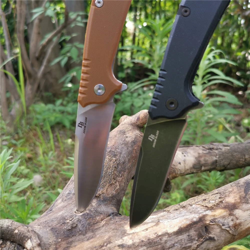 

Ball Bearing Folding Knife D2 Blade G10 Handle Camping Hunting Survival Knives Pocket Outdoor Knife EDC Tool with Waist Clip