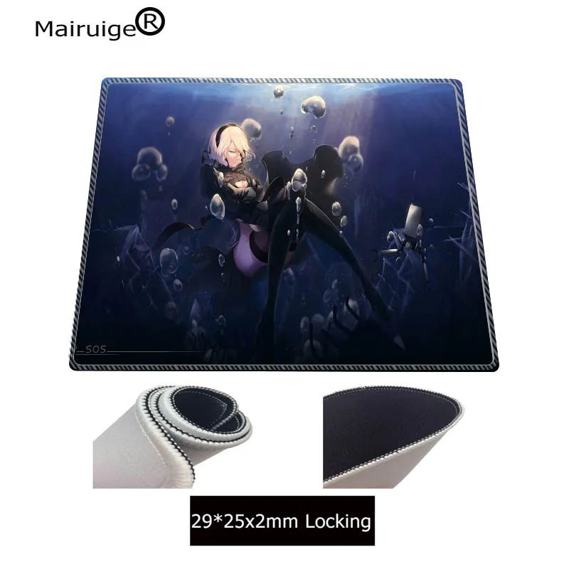  New NieR Automata Anime Large Lock Edge mouse pad gamer play mats Large Gaming Gamer Cartoon mouse 